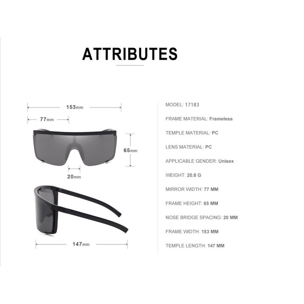 UV400 Protection Sport Ski Driving Shield Sunglasses Women Oversized Mirrored - Picture 15 of 15